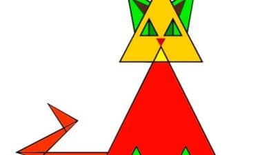 Défi mathématique combien de triangles composent ce chat À vous de jouer